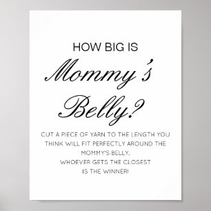 Editable How Big is Mommy's Belly Game Poster