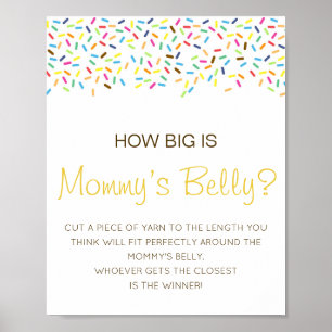 Editable How Big is Mommy's Belly Game Poster