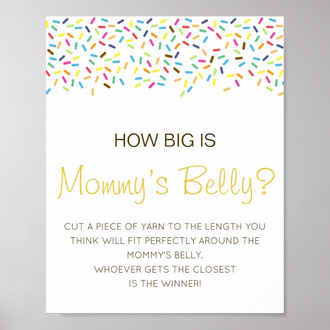 Editable How Big is Mommy's Belly Game Poster (Front)