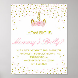 Editable How Big is Mommy's Belly Game Poster