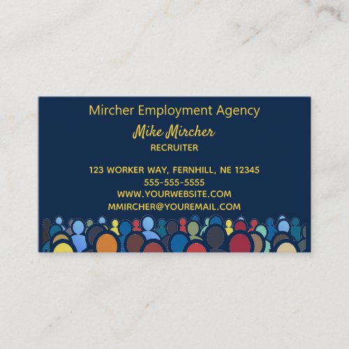 Editable Human Resources Business Card