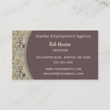 Editable Human Resources Manager Business Card