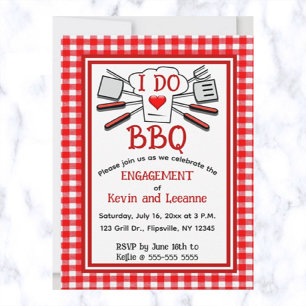 Editable I Do BBQ Engagement Invitation