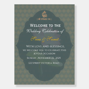 Editable Indian Wedding Welcome Sign