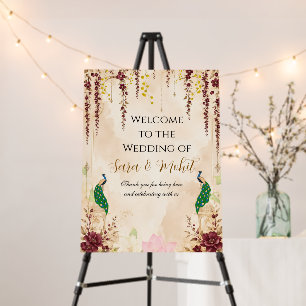 Editable Indian Wedding Welcome Sign Template