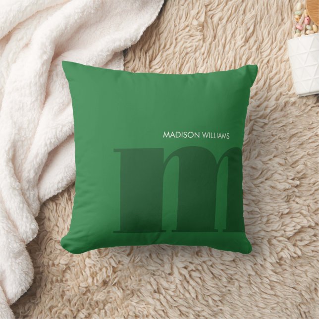 Editable Inscription Color Personalized Name  Throw Pillow (Blanket)