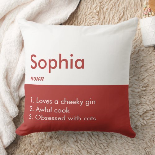 Editable inscription Color Pillows Name Pillow