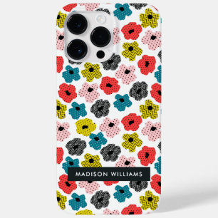 Editable inscription Flowers Minimalist Case-Mate Case-Mate iPhone 14 Pro Max Case