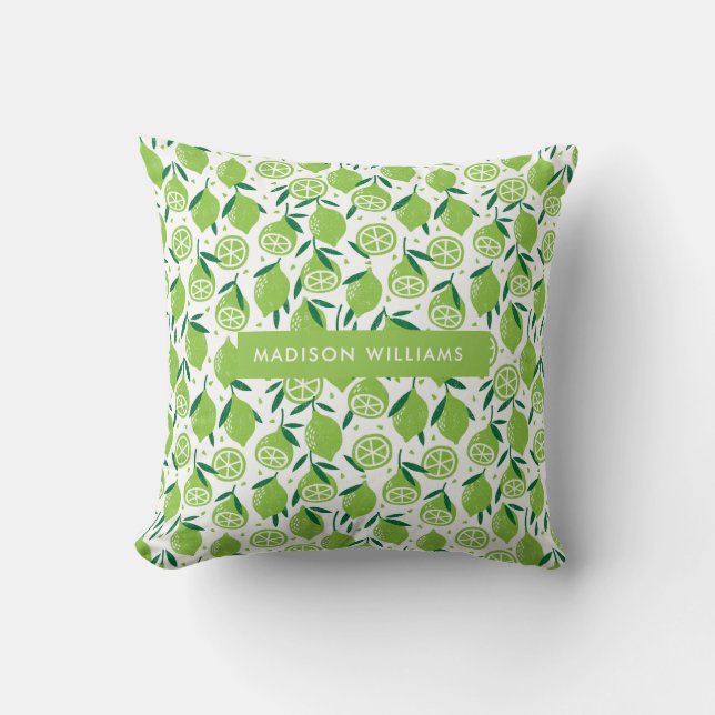 Editable inscription Fruit Throw Pillow (Front)