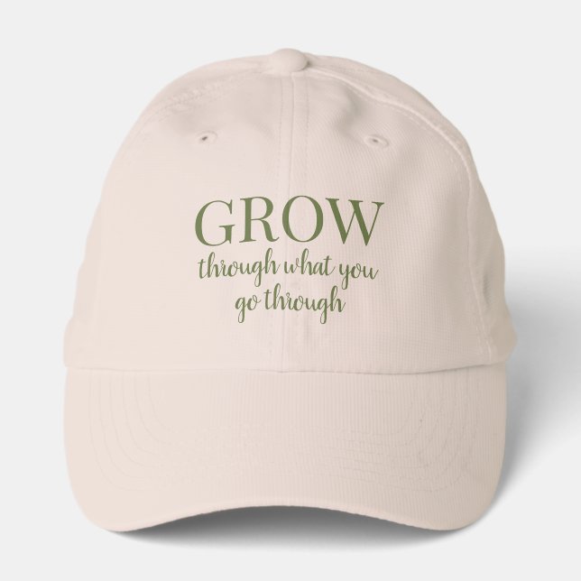 Editable Inspirational Quote Minimalist Poster Performance Cap (Front)