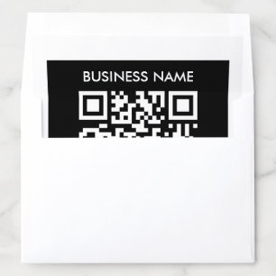 Editable (instantly generated) QR code   Black Envelope Liner