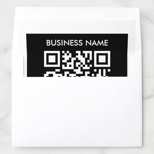 Editable (instantly generated) QR code | Black Envelope Liner