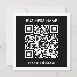 Editable (instantly generated) QR code   Black Invitation