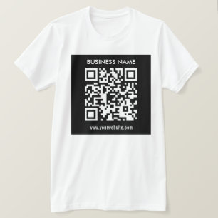 Editable (instantly generated) QR code Black T-Shirt