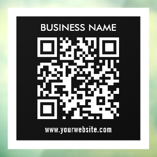 Editable (instantly generated) QR code   Black Window Cling