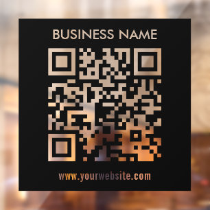 Editable (instantly generated) QR code Black Window Cling