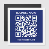 Editable (instantly generated) QR code | Navy Blue (Front/Back)