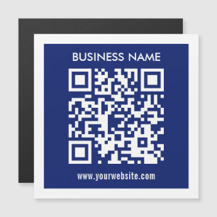 Editable (instantly generated) QR code Navy Blue
