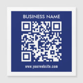 Editable (instantly generated) QR code | Navy Blue (Front)