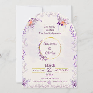Editable Intimate Garden Wedding Invitation