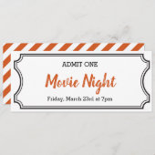 Editable IOU Gift Tickets Anniversary Gift Orange (Front/Back)