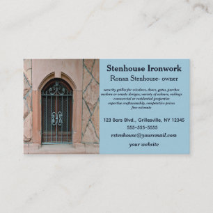 Editable Ironworks and Security Grilles Business Card