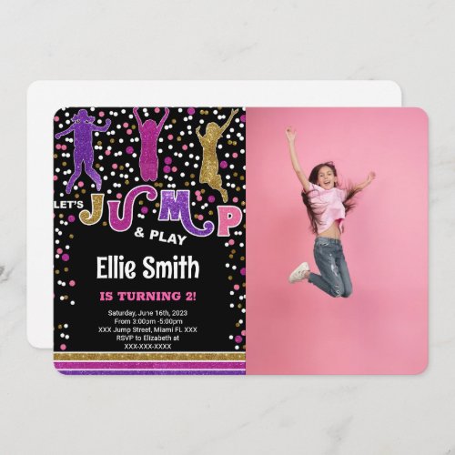 Editable Jump Photo Invitation