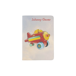 Editable Kid's Airplane Toy and Name Passport Holder
