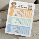 Editable Kids Daily Task Chore To-Do Checklist Notepad<br><div class="desc">Help your child stay organized with this fun and editable daily task chore checklist. Featuring a colorful design with two playful puppies, this checklist breaks down the day into three sections: Morning, After School, and Nighttime. Each section is fully customizable, allowing you to tailor the tasks to fit your child's...</div>