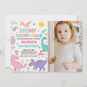 Editable Kids Dino Party Invite