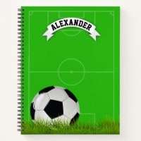 Editable Kids Name Soccer Notebook