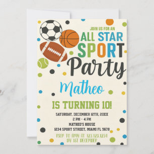 Editable Kids Party Design Invitation