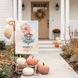 Editable Kids Party Sign Whimsical Witch Welcome