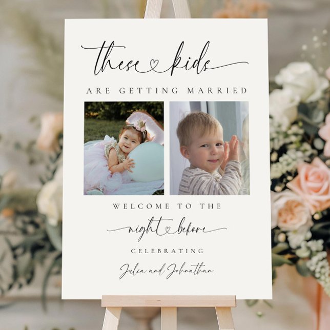 Editable Kids Wedding Welcome Sign with Photo  (Creator Uploaded)