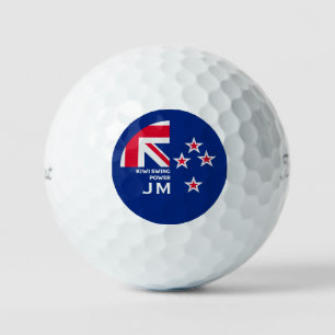 Editable Kiwi New Zealander Golfing Golf Balls
