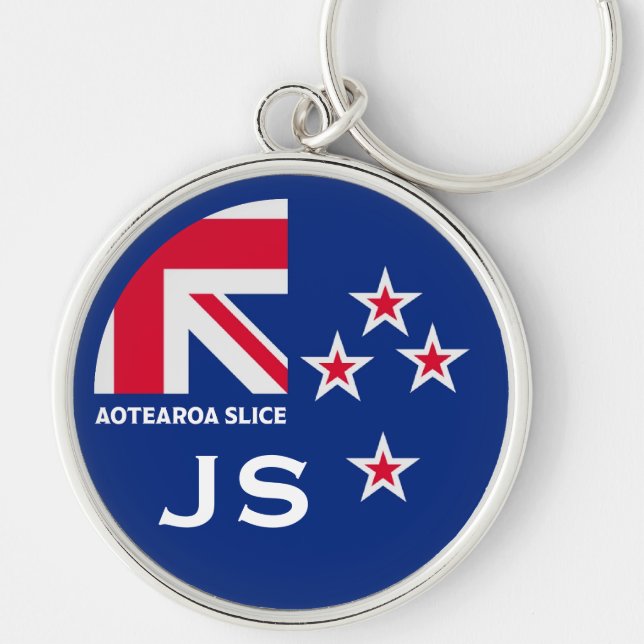 Editable Kiwi New Zealander Golfing Keychain (Front)