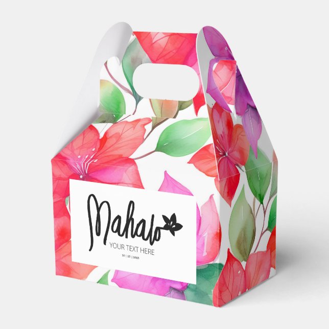 Editable label floral party favor packaging boxes (Front Side)