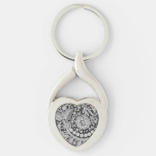 Editable Lace Mother’s Day Heart Keychain