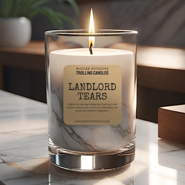 Editable Landlord Humor Candle Labels (Creator Uploaded)