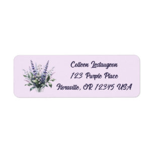 Editable Lavender and Lily of the Valley Address Label
