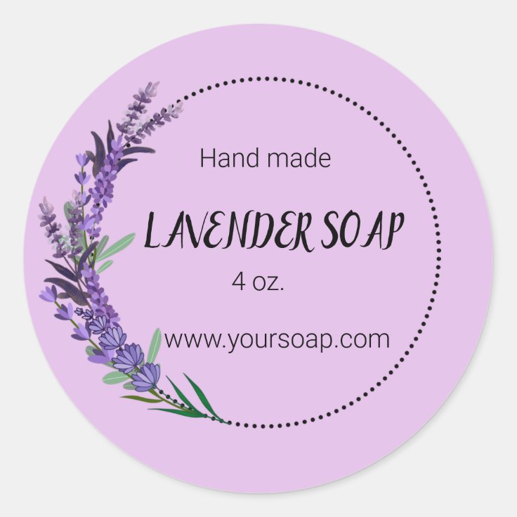 Editable Lavender Soap Label 