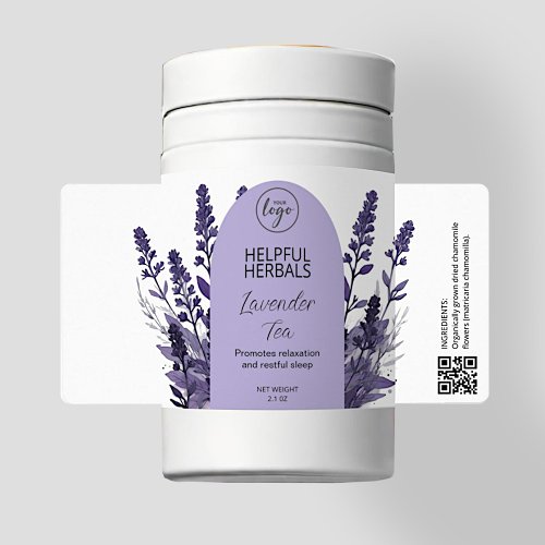 Editable Lavender Tea Labels