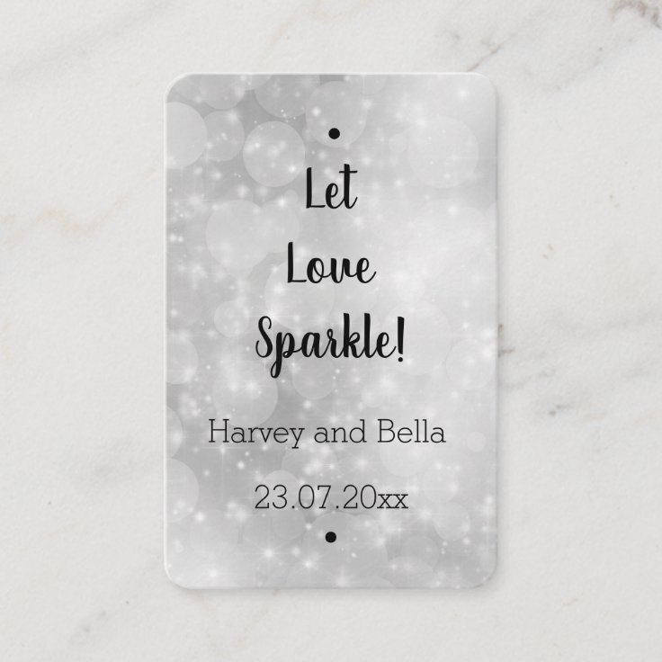 Editable Let Love Sparkle Sparkler Tag | Zazzle