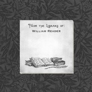 Editable Library Of Vintage Books, Writing Quill Post-it Notes