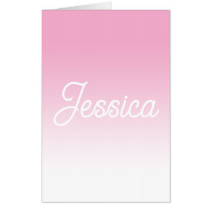 (Editable) Light Pink Color Ombre & Your Text Card