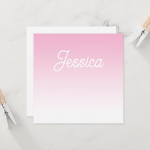 (Editable) Light Pink Color Ombre & Your Text Invitation