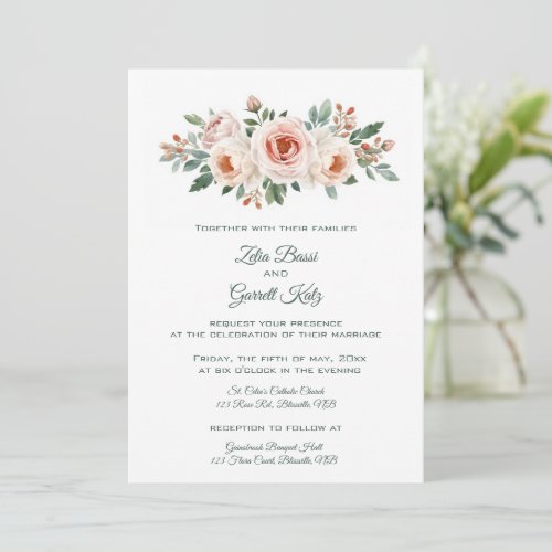 Editable Light Pink Roses 