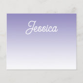 (Editable) Light Purple Color Ombre & Your Text (Front)