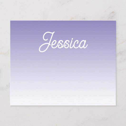 (Editable) Light Purple Color Ombre & Your Text (Front)