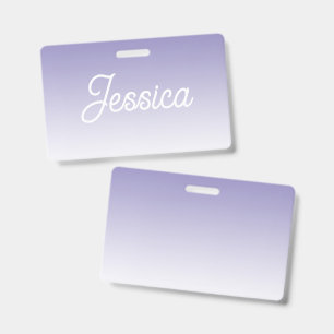 (Editable) Light Purple Color Ombre & Your Text Badge